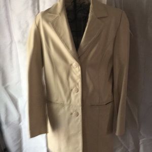 Genuine Leather Cream Jacket